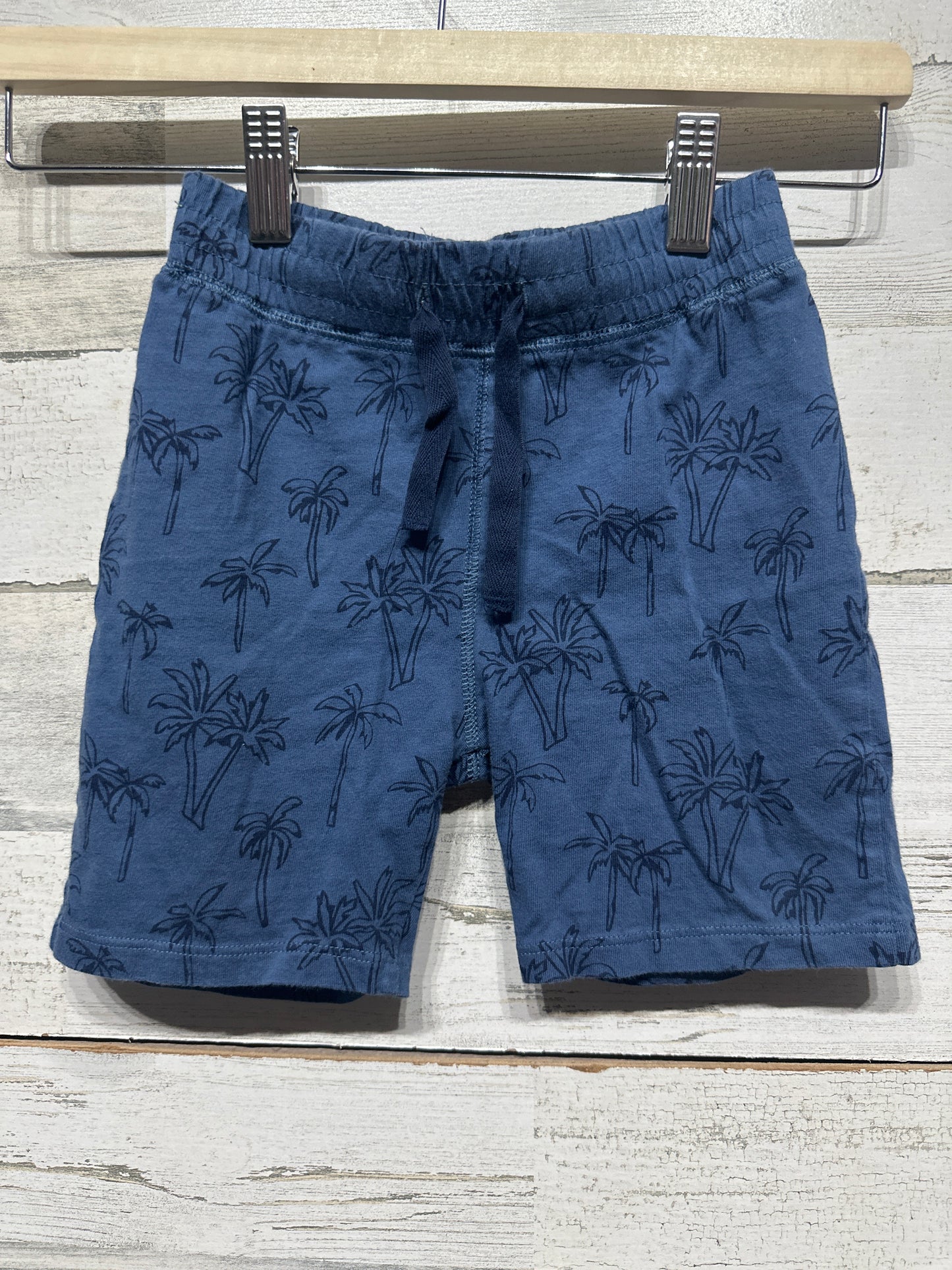 Boys Preowned Size 2-4 years Blue Palm Tree Shorts - Very Good Used Condition