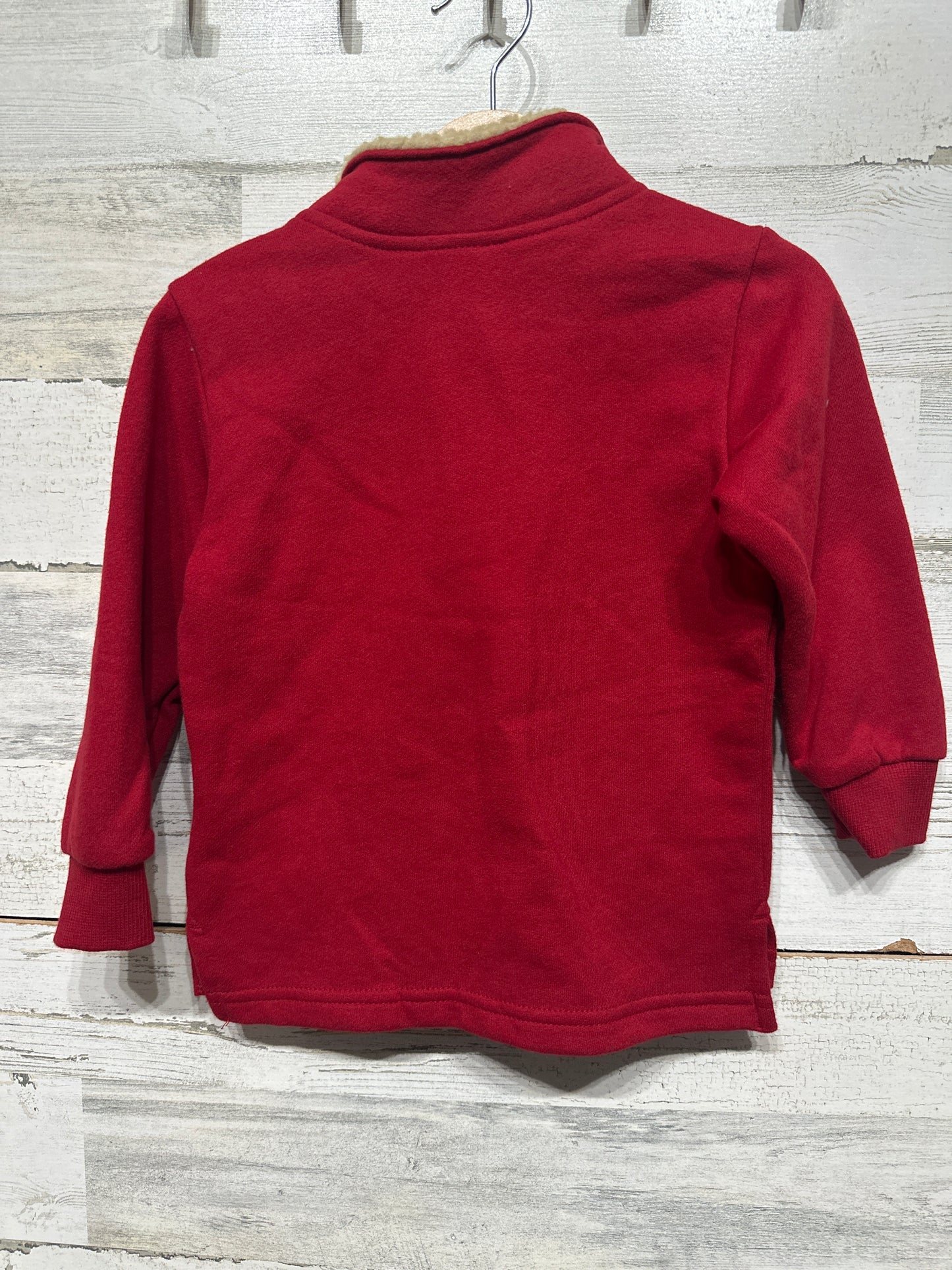 Boys Preowned Size 2t Carter’s Red Quarter Zip Pullover - Very Good Used Condition