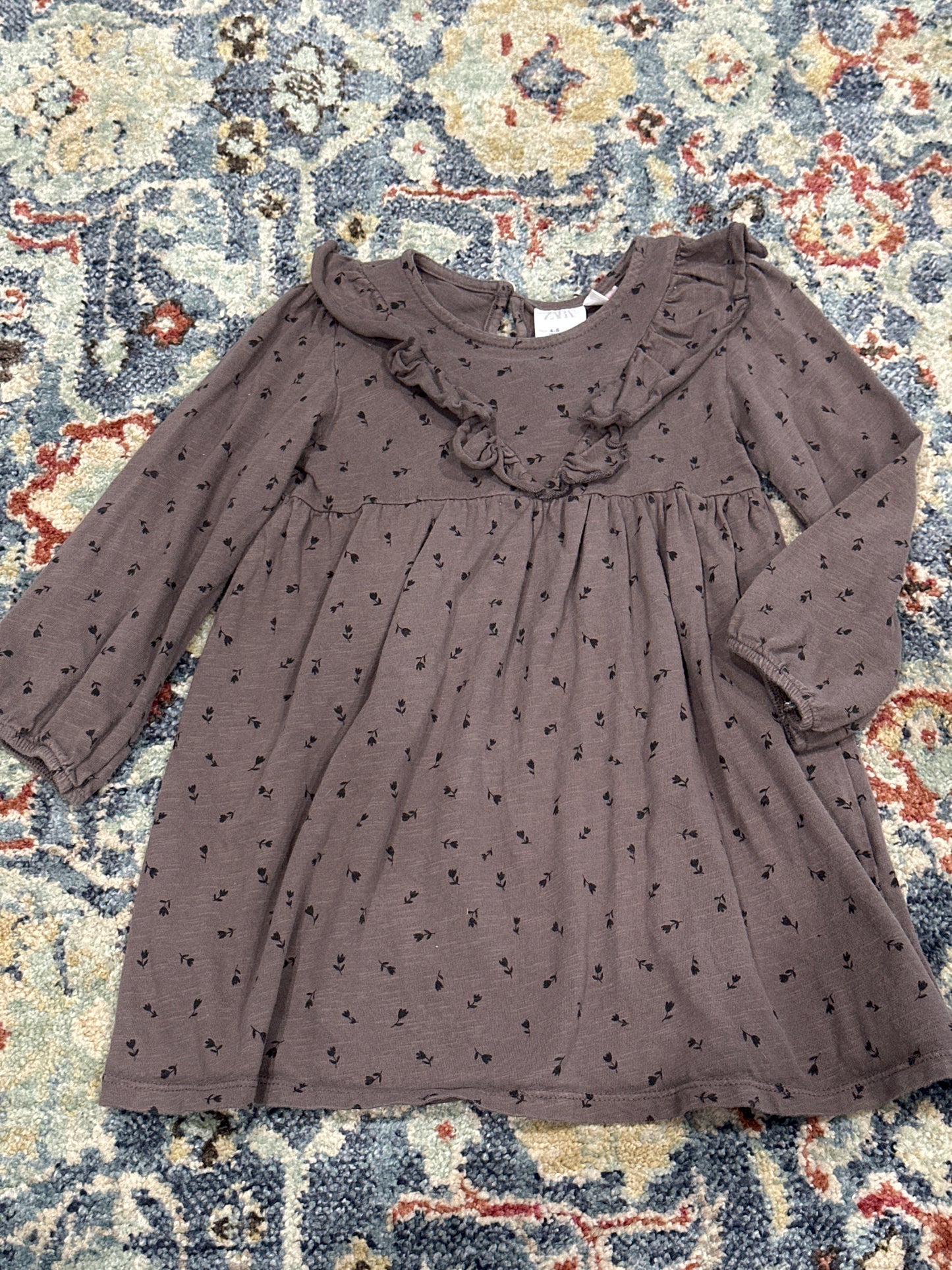 Zara Floral Dress Girls 4-5 Years VGUC