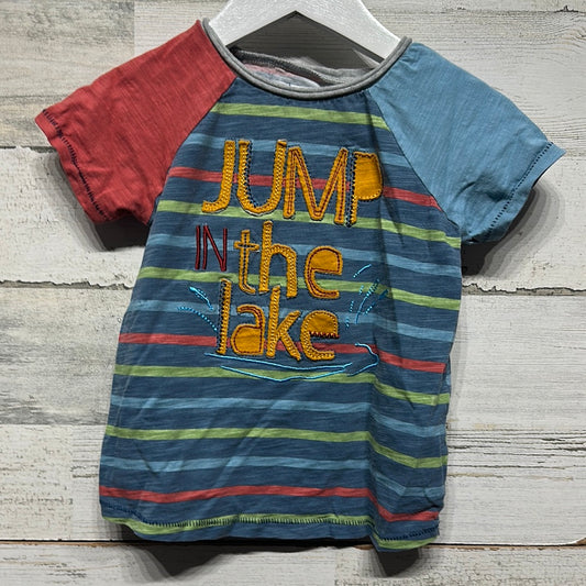 Boys Size 2t/3t Mud Pie Jump In The Lake Applique Tee - Good Used Condition