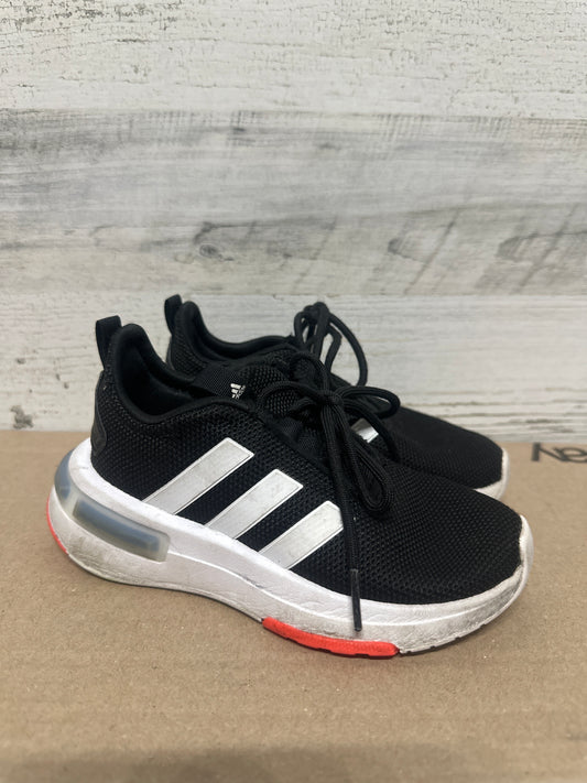 Boys Size 11.5k (Little Kids) Adidas Cloudfoam Black Shoes - Good Used Condition