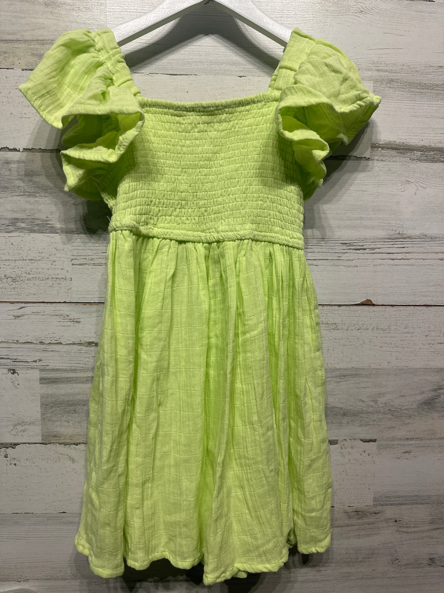 Girls Size 7/8 Green Dress - Good Used Condition