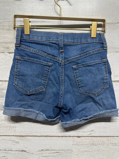 Girls Size 8 Old Navy High Rise Denim Shorts with Adjustable Waist - Very Good Used Condition