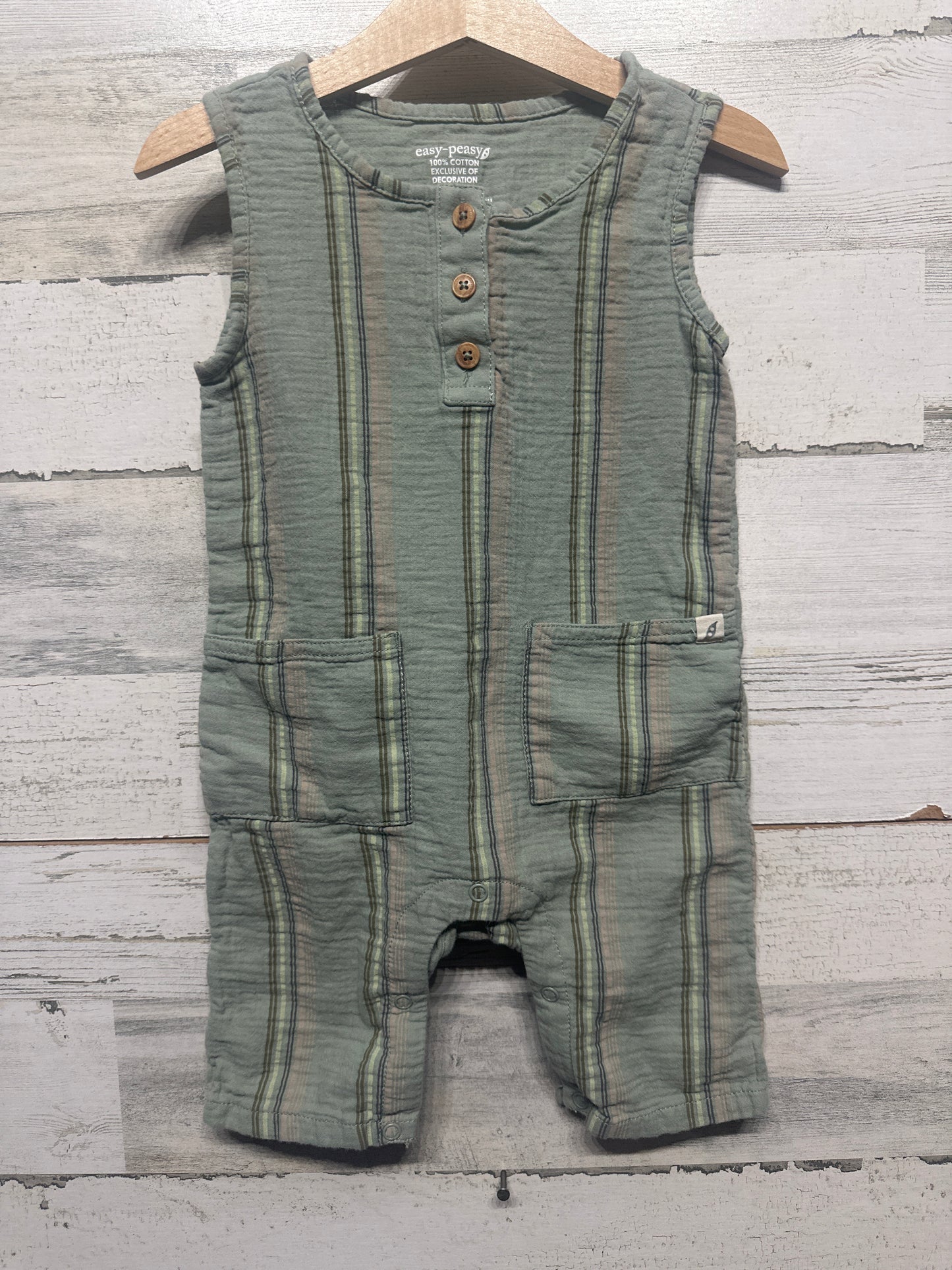 Size 18m Easy Peasy Striped Romper - Very Good Used Condition