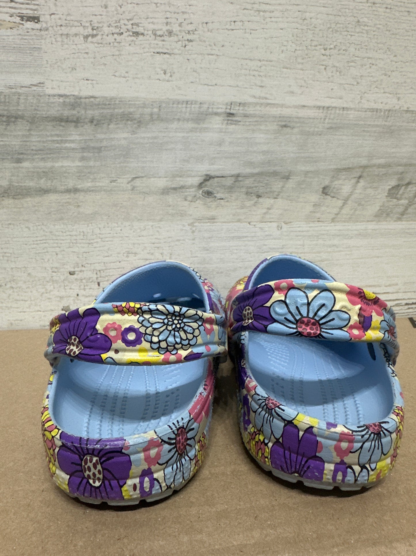 Girls Size J3 (Youth 3) Crocs Floral Clogs - Very Good Used Condition