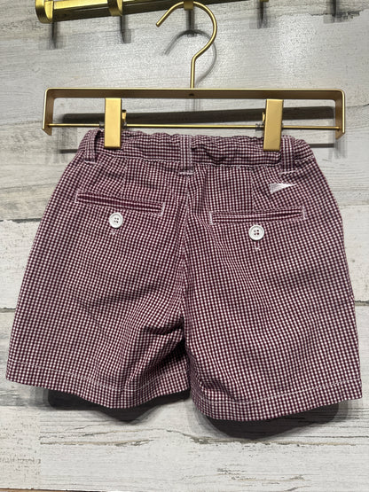 Size 2/2t JV Clothiers Texas ATM Aggies Maroon Gingham Shorts - Very Good Used Condition