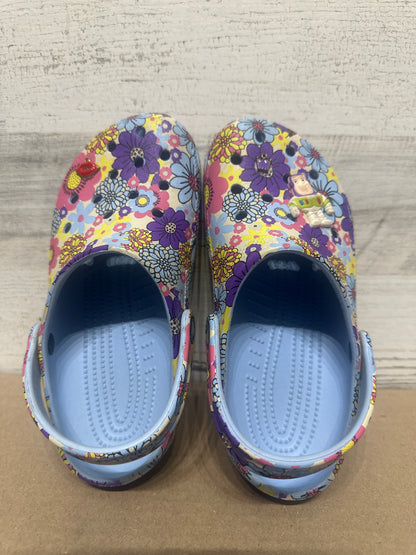 Girls Size J3 (Youth 3) Crocs Floral Clogs - Very Good Used Condition