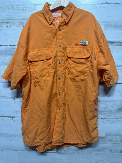 Boys Preowned Size 18-20 XL Magellan Orange Button Up Shirt - Very Good Used Condition