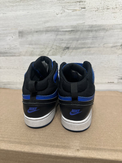 Size 3 (Youth) Nike Court Borough Mid Blue and Black Shoes - Good Used Condition*