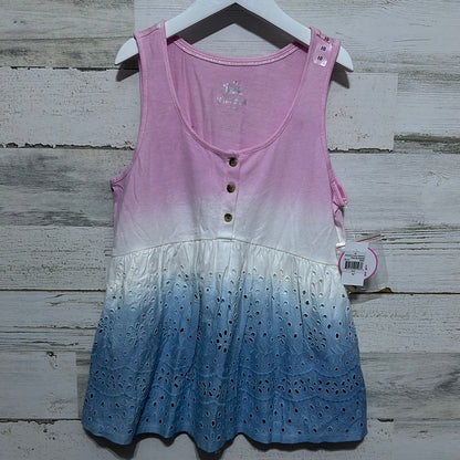 Girls Size 10 Justice ombre eyelet lace tunic - new with tags