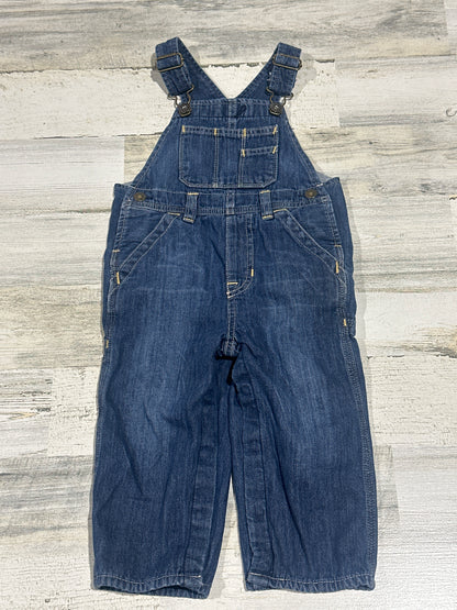 Denim Overalls - Grey Jersey Lined - Baby Gap - Size 18-24m - Very Good Used Condition