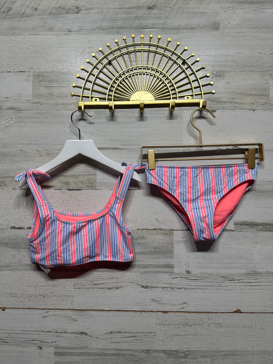 Girls Size Small (7/8) Vineyard Vines Two Piece Striped Swimsuit - Very Good Used Condition
