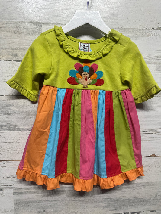 Size 9m Cotton Kids Turkey Applique Dress - New With Tags