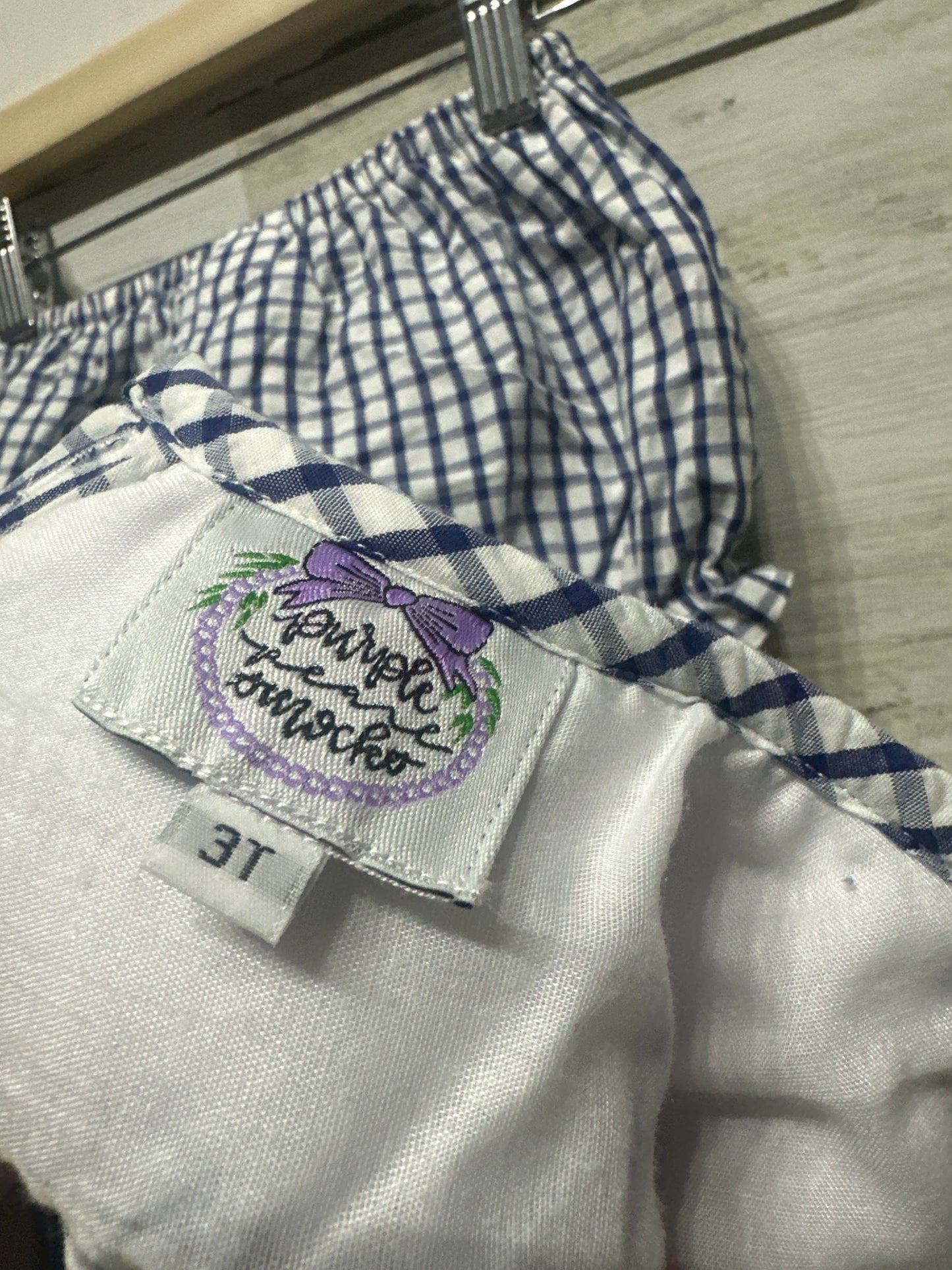 Girls Size 3t Purple Pearl Smocks Outfit Set - Very Good Used Condition