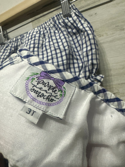 Girls Size 3t Purple Pearl Smocks Outfit Set - Very Good Used Condition
