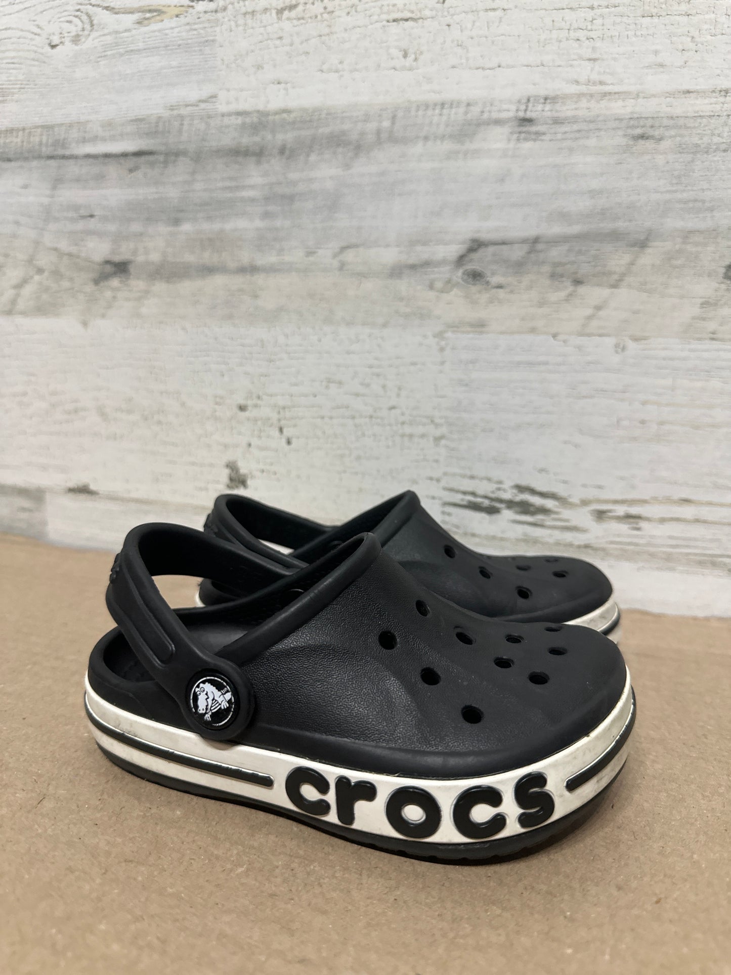 Size 9 (Toddler) Crocs Black Clogs - Good Used Condition