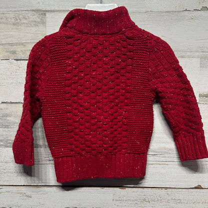 Boys Size 12m Cat and Jack Red Sweater - Good Used Condition