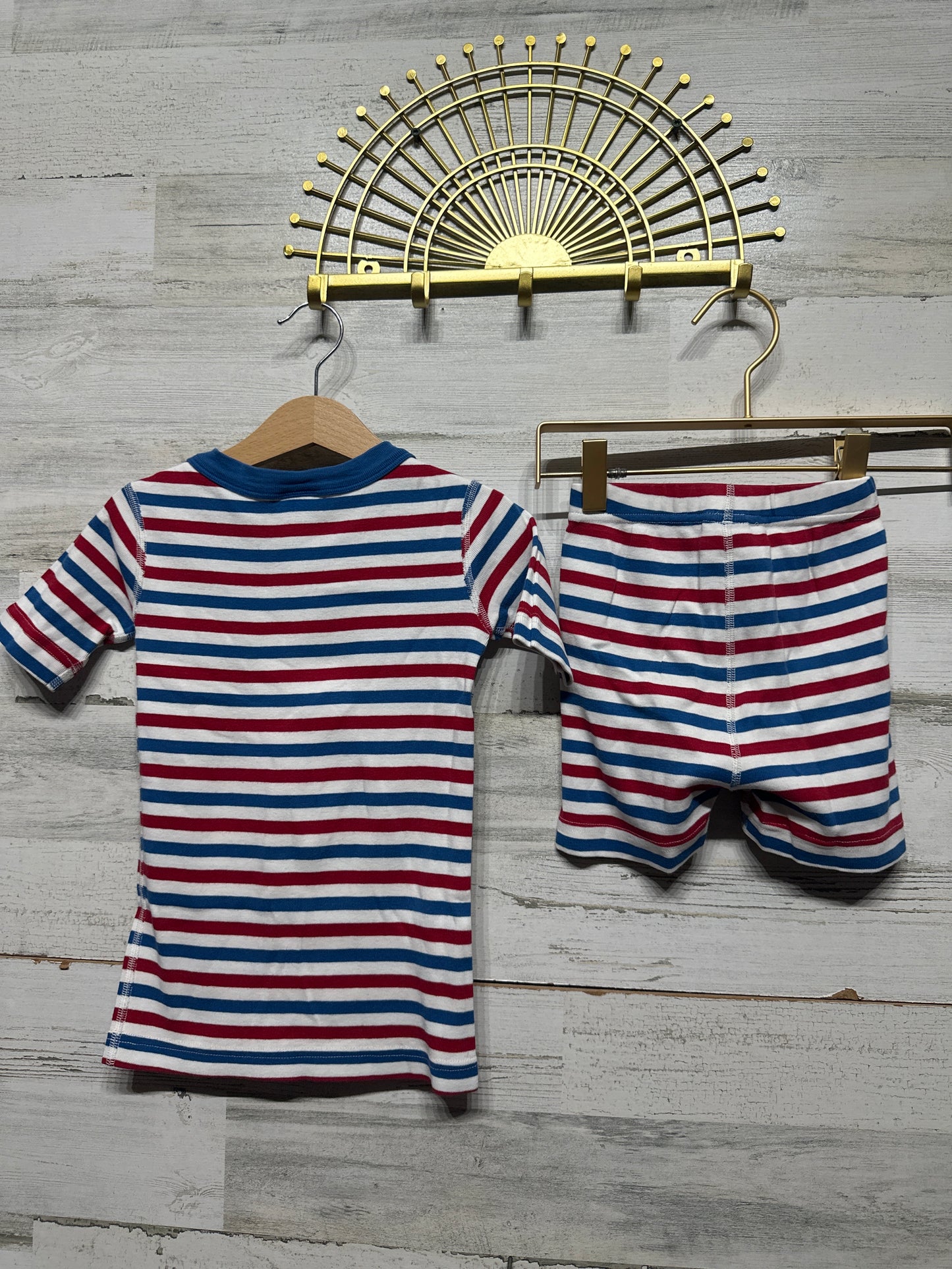 Hanna Andersson Organic Cotton Striped Pajama Set- Boys Size 5 (110 cm) - Very Good Used Condition