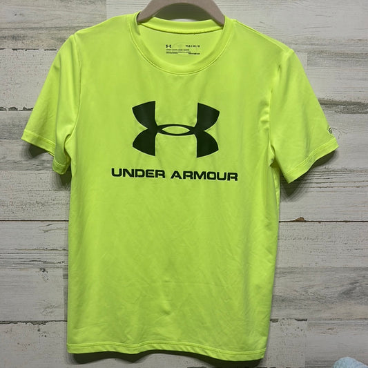 Boys Size Youth Large Loose Under Armour Neon Yellow Drifit Shirt - Good Used Condition