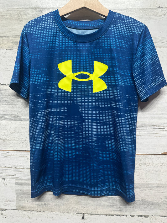 Under Armour Drifit Blue and Yellow Shirt - Boys Size 7 - Very Good Used Condition