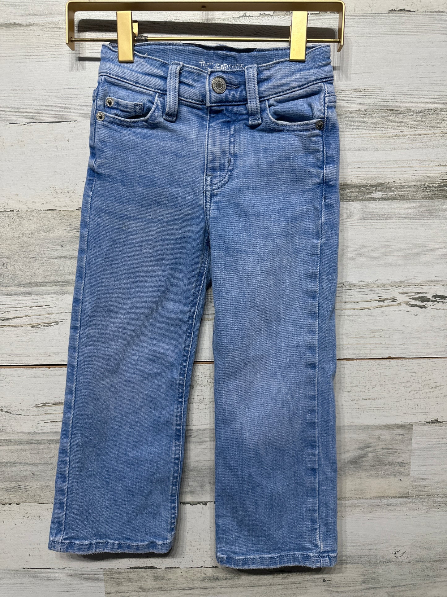 Wide Leg High Rise Thereabouts Toddler Girls Size 4 Adjustable Waist Jeans VGUC