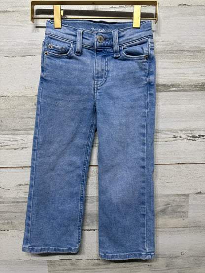 Wide Leg High Rise Thereabouts Toddler Girls Size 4 Adjustable Waist Jeans VGUC