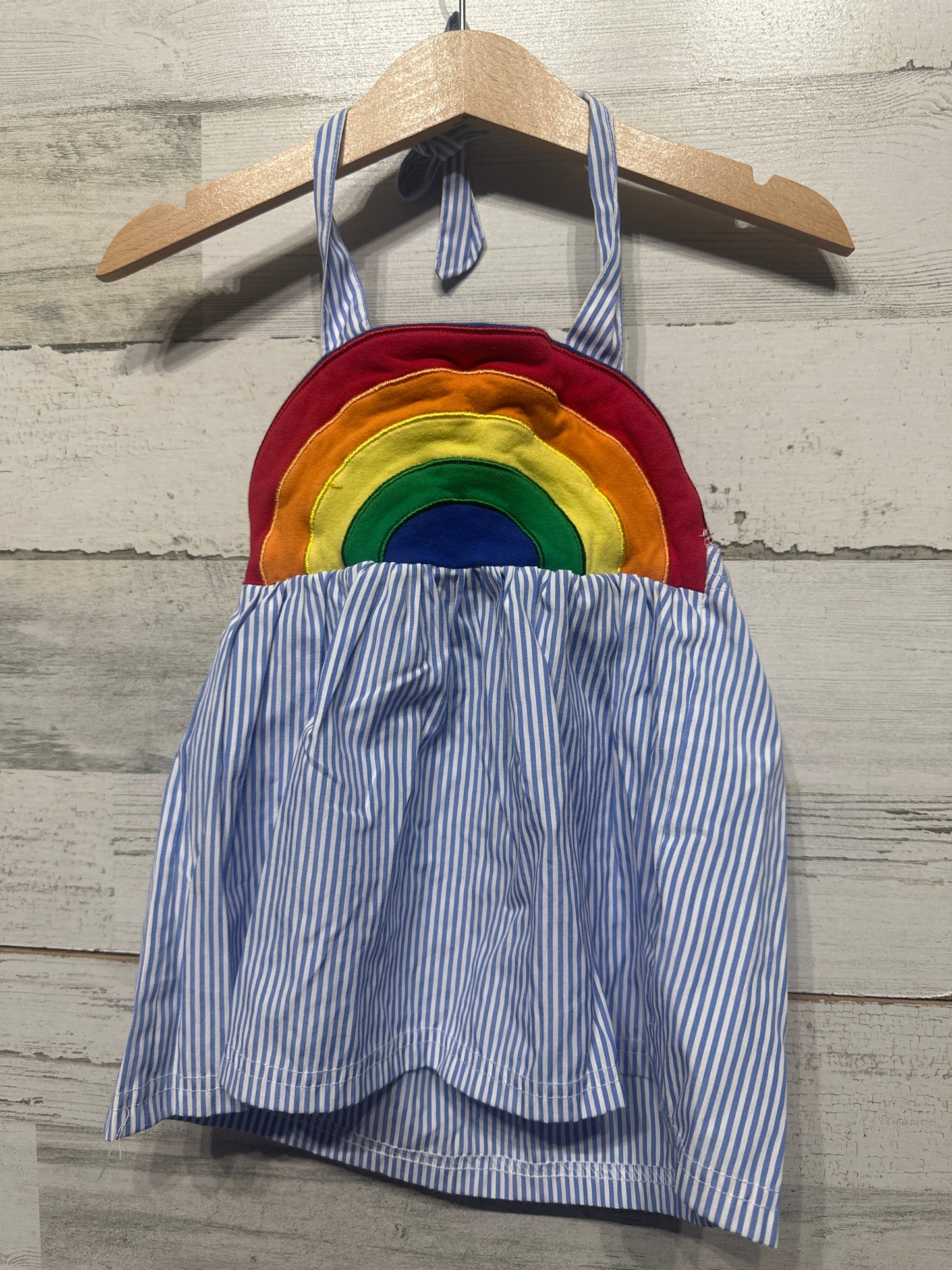 Girls Preowned Size 2 Rainbow Halter Tunic - Good Used Condition