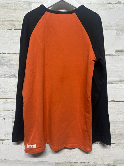 Size 10 Sew Sassy Pumpkin Soccer Applique Shirt - Very Good Used Condition