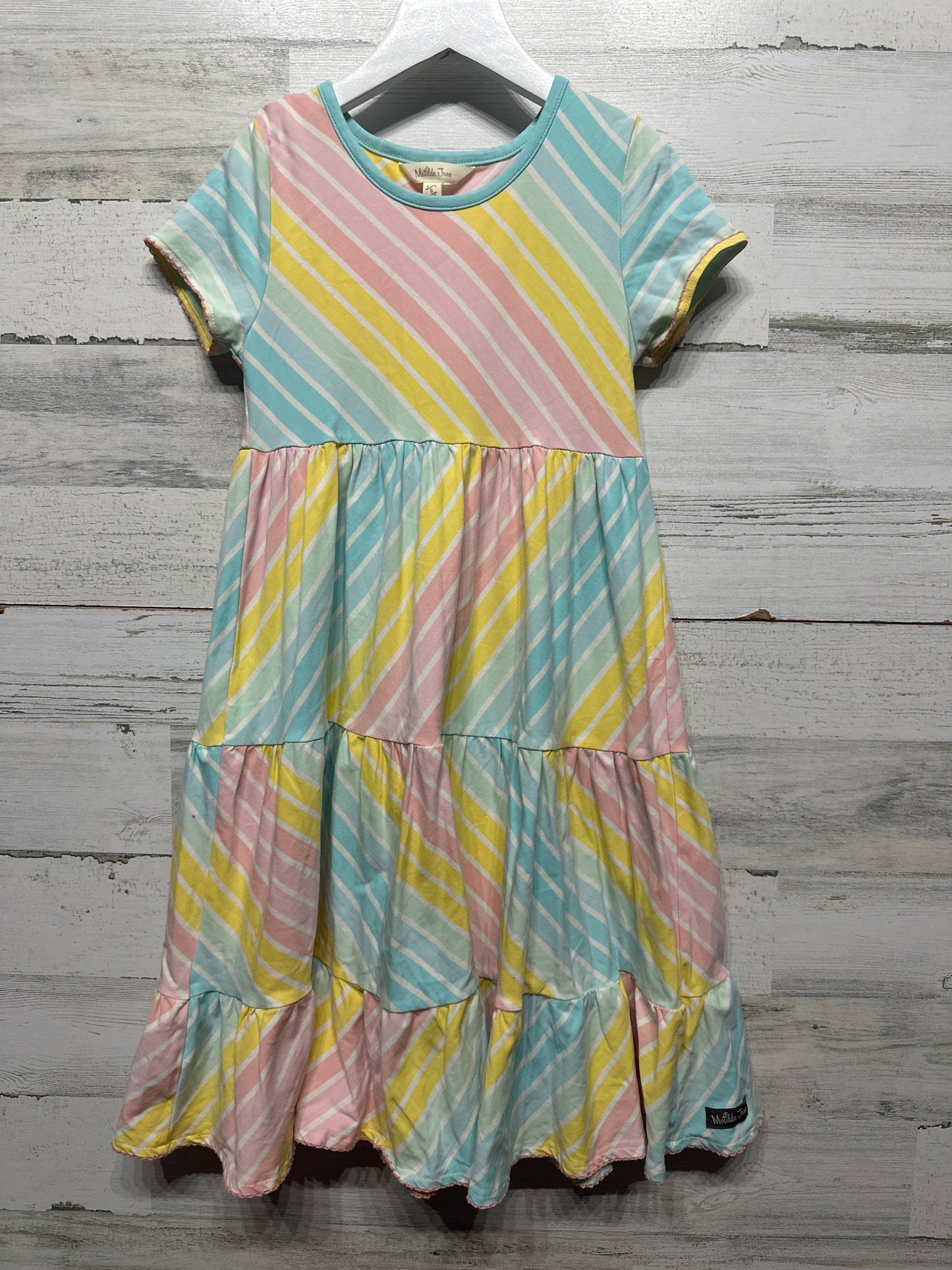 Girls Size 8 Matilda Jane Striped Dress - Very Good Used Condition