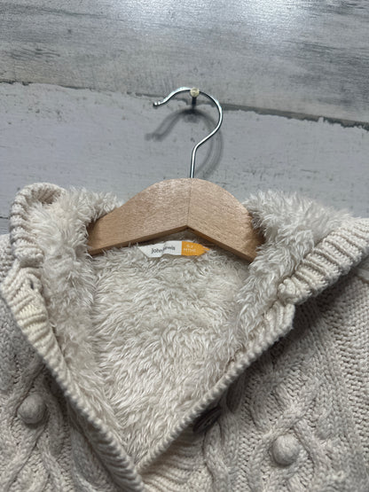 0-3m John Lewis Fleece Lined Hooded Cardigan - Good Used Condition