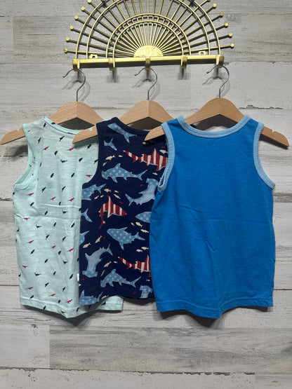 Boys Preowned Size 3-4 Sleeveless Shirt Lot - Good Used Condition