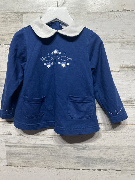 Girls Preowned Size 3t Buster Brown Vintage Blue Tunic - Play Condition