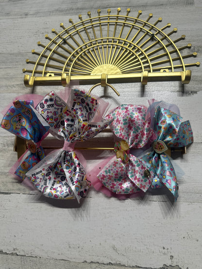 Jo Jo Siwa Hair Bow Lot on Alligator Clips (Set of 4) - Good Used Condition