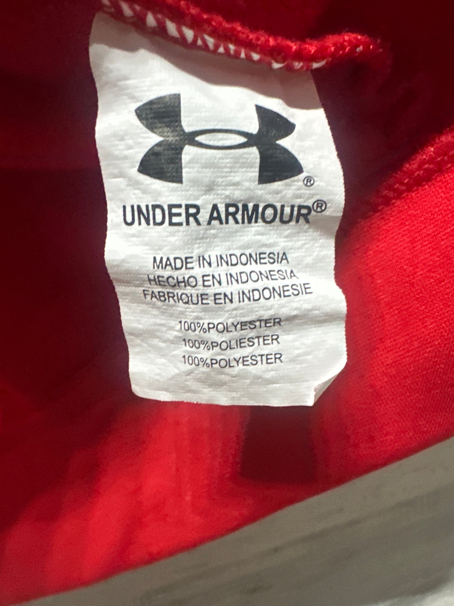 18m Under Armour Red Hooded Jacket - Good Used Condition