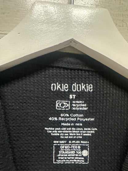 Boys Size 5t Okie Dokie Black Thermal Shirt - Very Good Used Condition
