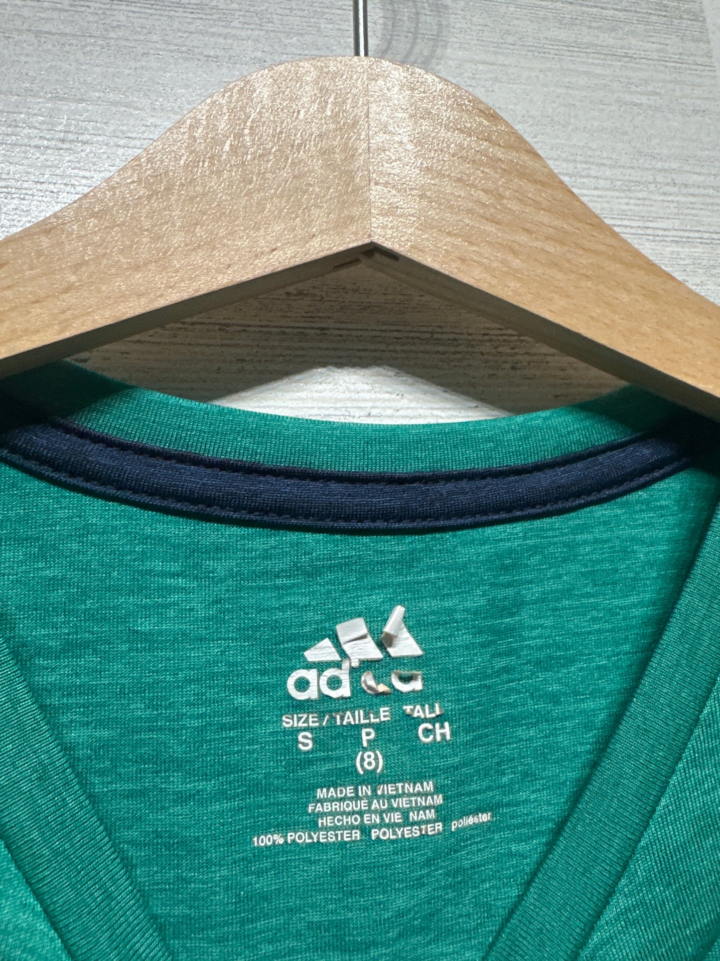 Boys Size 8 Adidas Green Shirt - Good Used Condition*