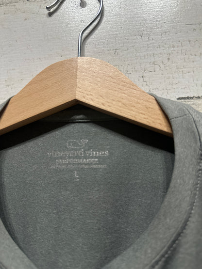 Boys Size Large (16) Vineyard Vines Performance Grey Long Sleeve Shirt - Very Good Used Condition