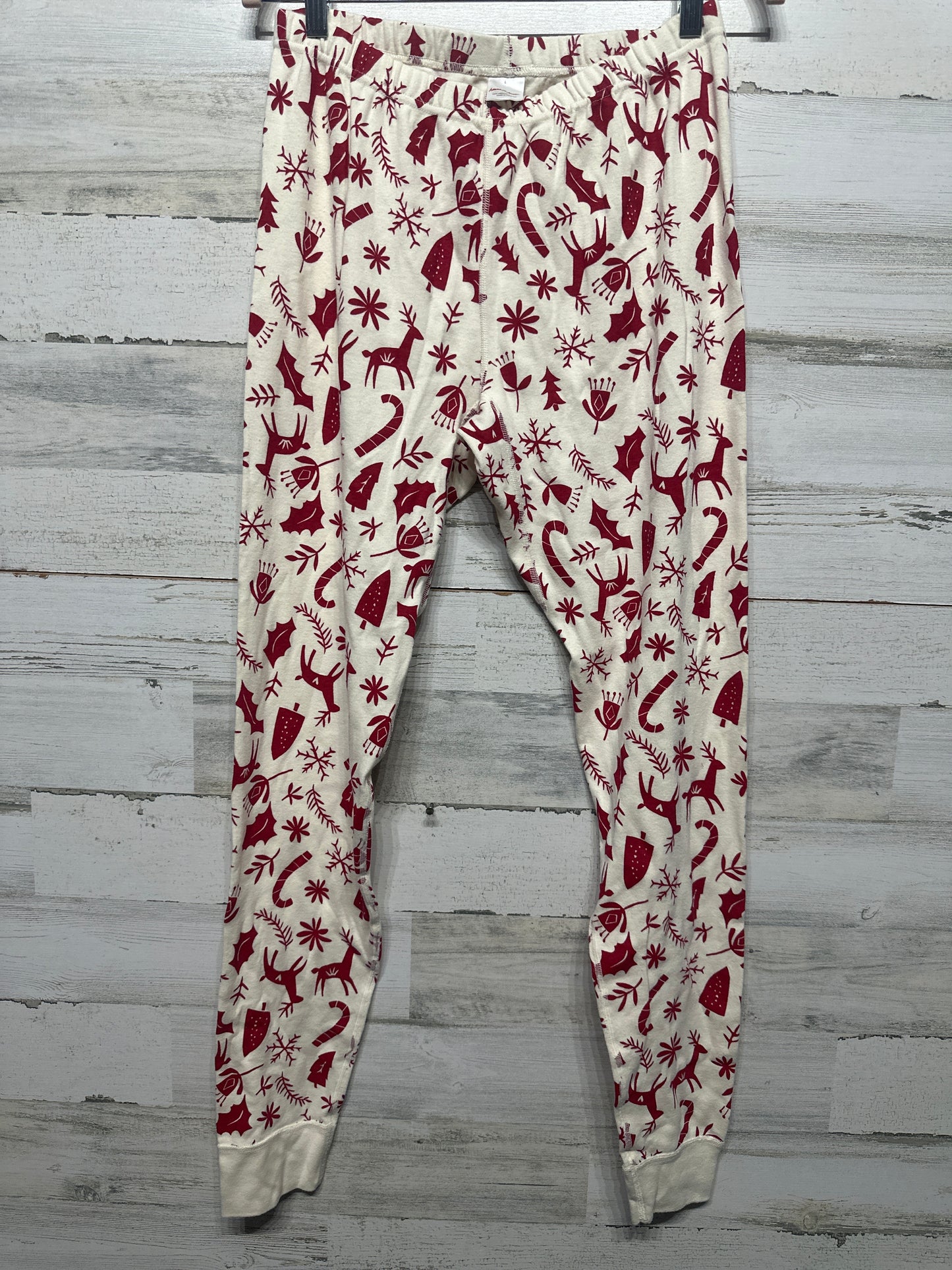 Hanna Andersson Organic Cotton Holiday Pajama Set Adult Size Large VGUC
