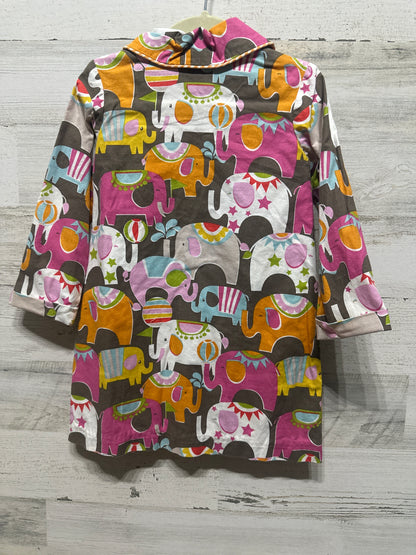 Girls Size 3t Red Beans Elephant Dress - Good Used Condition
