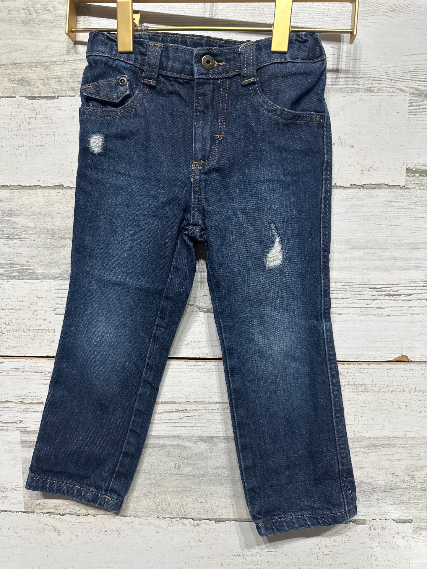 Boys Preowned Size 3t Wrangler Distressed Jeans - Very Good Used Condition