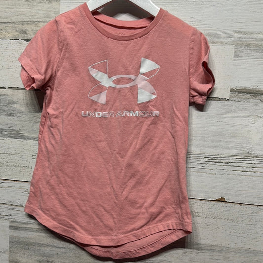 Girls Size YXS Under Armour Light Pink Tee - Good Used Condition