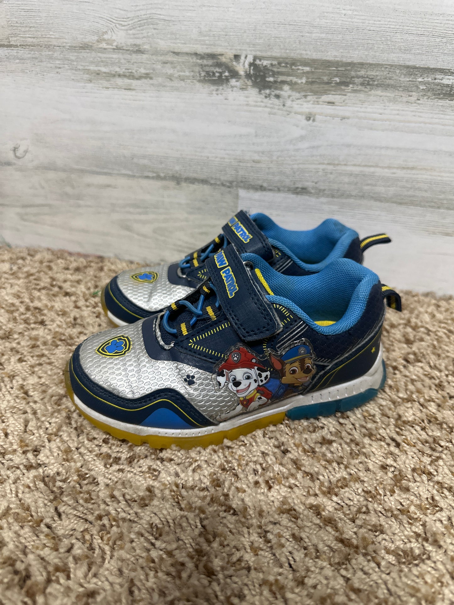 Boys Size 11 Toddler Paw Patrol Light Up Shoes - Good Used Condition