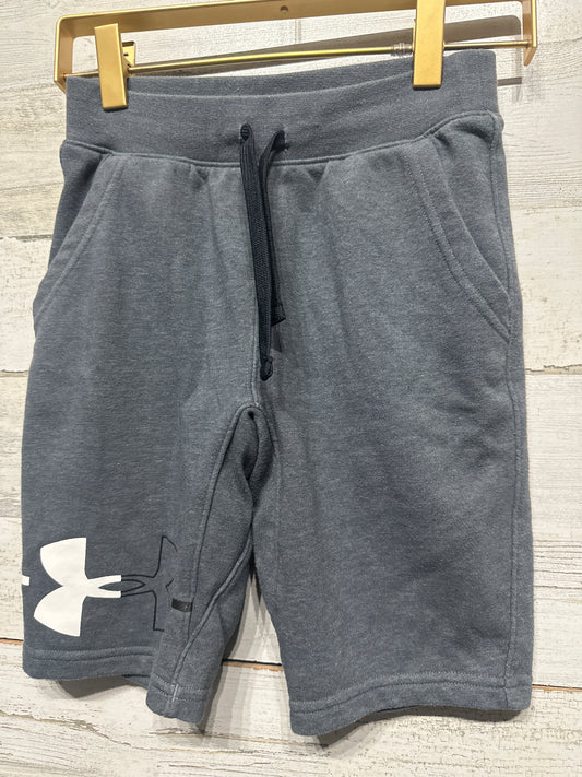 Boys Preowned Size Youth Small Under Armour Fitted Grey Shorts - Good Used Condition