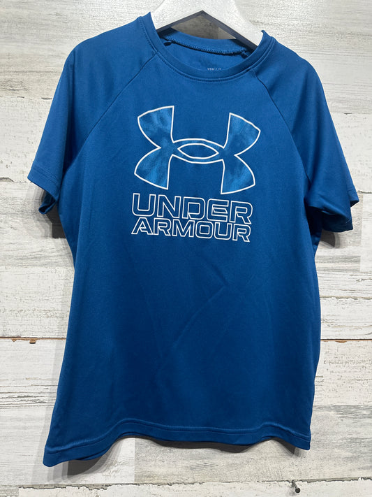 Size Youth Small (8) Loose Under Armour Blue Shirt - Very Good Used Condition