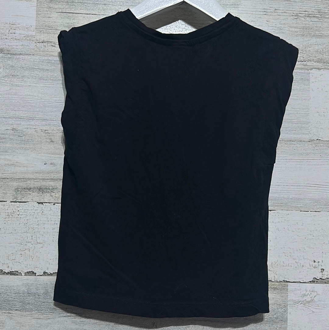 Girls Size 6/7 Zara black sleeveless shirt  - good used condition