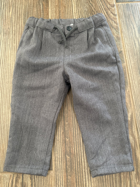 Boys Preowned Size 9m H&M Grey Dress Pants - Good Used Condition