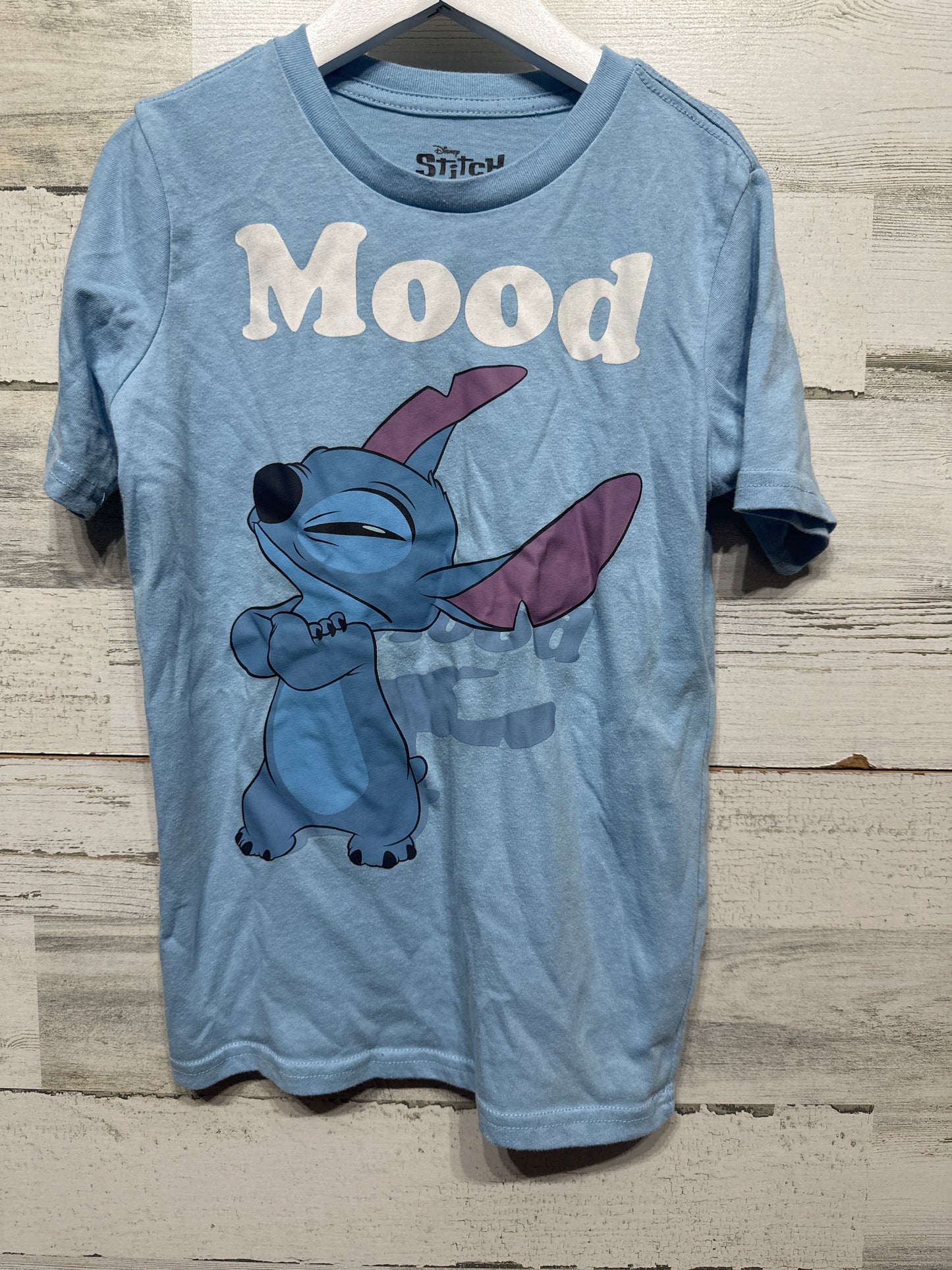 Boys Size 6-7 Small Disney Stitch Mood T-Shirt - Good Used Condition