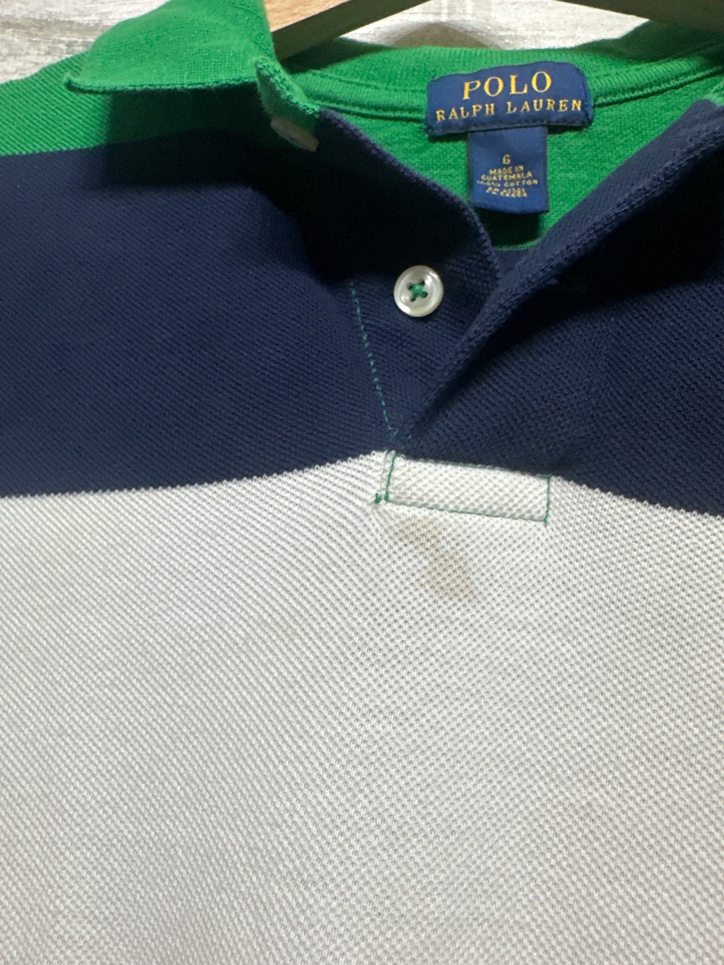 Boys Size 6 Polo Ralph Lauren Striped Polo Shirt - Play Condition*