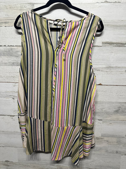 Women’s XL Libby Edelman High Low Striped Top - Very Good Used Condition