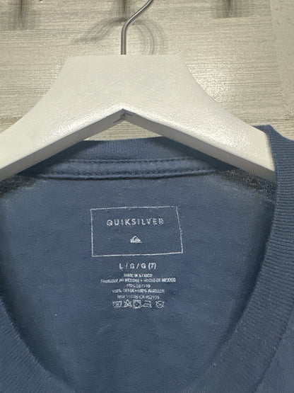 Boys Size 7 Quicksilver Navy Shirt - Very Good Used Condition